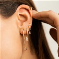 Mono orecchino Rue des Mille Donna in Argento ORZ-014 M7 AU - ORZ-014 M7 AU